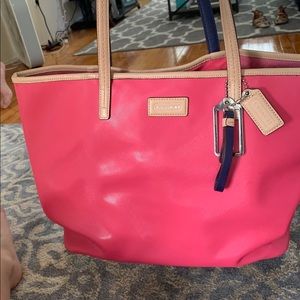 Pink coach purse